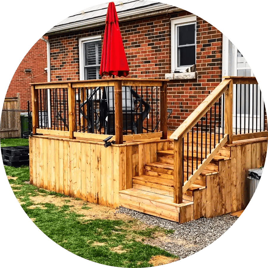 Deck on House